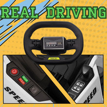 Load image into Gallery viewer, Go Kart Electric Drift Kart Car with Adjustable Seat, 24V Outdoor Ride on Toy with 4 Speed Mode - White