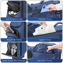 Load image into Gallery viewer, RIOROO 5 Way Golf Stand Bag with Full Length Dividers, Lightweight Golf Bag with Rain Cover, 6 Zippered Pockets & Cooler Bag, Breathable Straps
