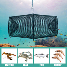 Load image into Gallery viewer, Ribbonlic 4 Set Minnow Trap Crawfish Trap with Closure Spring Clip and 4 Pcs Hand Ropes Fishing Trap for Crayfish Crawdad Lobster Crab Bait Metal Net Cage Crawfishing