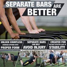 Load image into Gallery viewer, Lebert Fitness Equalizer with Resistance Band - Calisthenics Equipment ✓ Dip Station - Black Regular