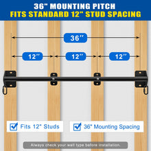 Load image into Gallery viewer, Kipika Heavy Duty Wall Mounted Pull Up Bar (36" Straight Type)