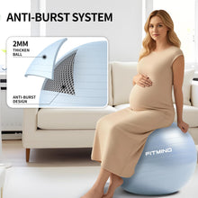 Load image into Gallery viewer, FITMIND_ Extra Thick Exercise Ball Yoga Ball 22in/26in/30in for Workout Pregnancy Stability-blue