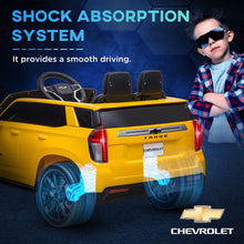 Load image into Gallery viewer, Chevrolet Tahoe Licensed Kids Ride on Car, 12V Battery Powered Kids Electric Car with Remote Control, Yellow