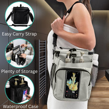 Load image into Gallery viewer, TERRA HOME Portable Shower Caddy Bag- Large Capacity, Quick Dry with Metal Hook - Hanging Shower Bag - Breathable Mesh Toiletry Shower Tote for Gym and College Dorm (Grey, Extra Large)