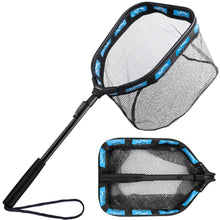 Load image into Gallery viewer, PLUSINNO Floating Fishing Net for Steelhead, Salmon, Fly, Kayak, Catfish, Bass, Trout Fishing, Rubber Coated Landing Net for Easy Catch & Release, Compact & Foldable for Easy Transportation & Storage