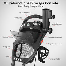 Load image into Gallery viewer, Caddytek CaddyLite One Swivel V8 Golf Push Cart - 3 Wheel Lightweight Folding Trolley with 360° Swivel Front Wheel, Cooler Basket, Umbrella and Drink Holder, Adjustable Handle