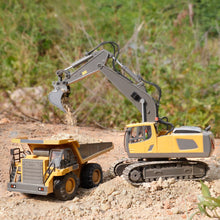 Load image into Gallery viewer, Remote Control Excavator Toy for 6-12 yr Boys, Best Birthday Gifts for Kids 4-7 8 9 10 11 Year Old, RC Construction Toys