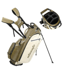 Load image into Gallery viewer, wosofe 6-Way Golf Stand Bag, Waterproof PU Leather, Olive Green Vintage