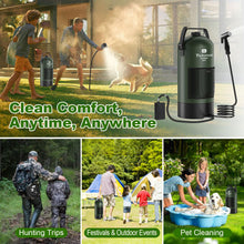 Load image into Gallery viewer, Portable Camping Shower, 20L Solar Bag, Rechargeable Pump & 3-Mode Head