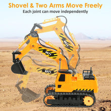 Load image into Gallery viewer, Remote Control Excavator Toy 2 Batteries RC Excavators Sandbox Digger Hydraulic Construction Toys Vehicles