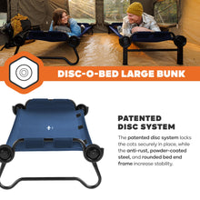 Load image into Gallery viewer, Disc-O-Bed Large Convertible 2 Person Bench & Double Camping Cot, Navy