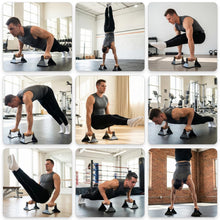 Load image into Gallery viewer, Rocalt Wood Parallettes Push Up Bars, Heavy Duty Steel Calisthenics Equipment, Anti-Slip Push Up Handles for Home Gym Fitness, No Wrist Pain