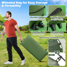 Load image into Gallery viewer, Tangkula 5-in-1 Elevated Camping Tent Cot w/Awning & Carrying Bag(2 Person)
