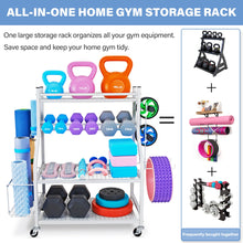 Load image into Gallery viewer, NBTORCH - Weight Rack for Dumbbells, All in One Workout Equipment Storage with Caster Wheels (Hold Up to 450 Lbs)