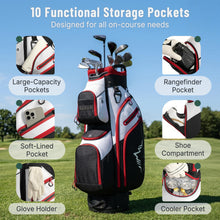Load image into Gallery viewer, uniHimal Golf Cart Bag, 15 Way Organizer Divider Top with Handles