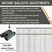 Load image into Gallery viewer, Astra Optix Laser Rangefinder Binoculars 10x42 for Hunting, Shooting & Golf – 2600 Yard Range, Built-in Ballistics, HD LCD Display, Fast 0.1s ±1 Yard Accuracy (2600 Yard Version)