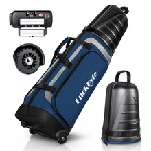 Load image into Gallery viewer, Travel Golf Bag with TSA Lock, Hard Case Top, 1680D Oxford Fabric, Blue