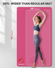 Load image into Gallery viewer, HAPBEAR Extra Large Yoga Mat - 72"x48"/78"x54"x6mm (1/4 inch), Non-Slip, Durable, Eco-Friendly, Thick Wide Exercise Mat for Home Workouts, Yoga, Pilates, Stretching, Meditation (Barefoot Exercise)