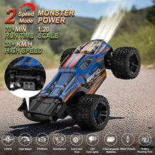 Load image into Gallery viewer, 1:20 RC Cars for Adults, 38 KPH High Speed 4WD All Terrain Electric Powered with 2.4 GHz Remote Control Truck, All Terrain Extreme RC