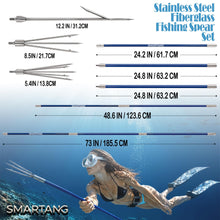 Load image into Gallery viewer, smartang 6ft Hawaiian Sling Fishing Spear Set,Travel Pole Spear