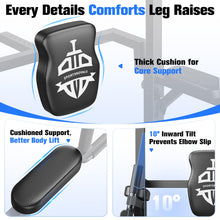 Load image into Gallery viewer, Sportsroyals Power Tower Dip Station Pull Up Bar ,Workout Equipment- Black-01