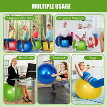Load image into Gallery viewer, Leyndo 4 Pcs 26 Inch Yoga Exercise Ball Pilates Pregnancy Birthing Fitness Ball (Bright Color)