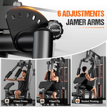 Load image into Gallery viewer, GOIMU Home Gym, M1 Workout Station with 140LBS Weight Stack, 54lbs Adjustable Dumbbells