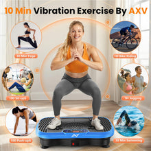Load image into Gallery viewer, AXV Vibration Plate Fitness Platform Exercise Machine Vibrating Shaking Full Body Shaker Workout Vibrate Stand Shake Board Sport for Weight Loss Fat Burner for Gym Home Office