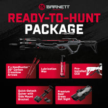 Load image into Gallery viewer, Barnett Recruit XP Crossbow Package, Compact Crossbow with 2 Arrows & 3 Dot Sight, Ideal for Hunting & Training for All Ages & Capabilities, with Installed CCD