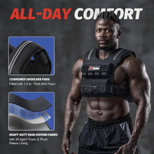 Load image into Gallery viewer, ZELUS Weighted Vest Men, 23lbs/36lbs/45lbs Adjustable Weight Vest with 10/16/20 removable Iron Weights and Reflective Strips, No-Bounce Design for Strength Training, Running, HIIT & Calisthenics