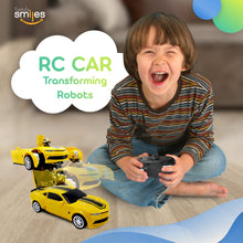 Load image into Gallery viewer, Kids Transforming Robot RC Car Toys for Boys 8-13 Remote Control Gift Yellow
