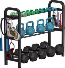 Load image into Gallery viewer, Ansionsol 3-Tier Adjustable Dumbbell Rack, - Black(Rack Only)