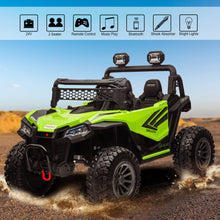 Load image into Gallery viewer, 24V 2 Seater 4WD Kids Ride On UTV for Big Kids, Side by Side 4x4 Ride on Off-Road Truck with Parent Remote Control, Green