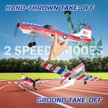 Load image into Gallery viewer, RC Plane 3 Channel P51D Mustang Remote Control Airplane Fighter Toys,2.4GHz 6-axis Gyro Stabilizer RTF Glider Aircraft Plane with 2 Batteries