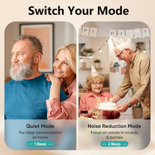 Load image into Gallery viewer, Rechargeable OTC Hearing Aids for Seniors Invisible In Ear Hearing Aids for Elders Adults with Mild to Moderate Hearing Loss Hearing Amplifiers Earbuds Noise Cancelling Clear Sound Conversation 100H with Charging Case