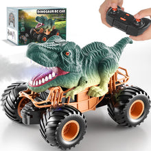 Load image into Gallery viewer, Remote Control Dinosaur Car, 2.4Ghz RC Truck for Toddlers, Electric Hobby RC Car Toys with Light & Sound Spray Birthday