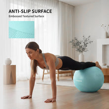 Load image into Gallery viewer, FITMIND Extra Thick Yoga Ball with Training Instruction, Anti-Burst Slip Resistant Exercise Ball -BLUE