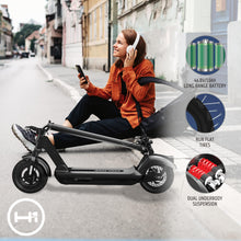 Load image into Gallery viewer, Series Boss R800 Foldable Electric Scooter with 800W Motor, 24 mph Max Speed, 10” Self-Sealing Tubeless Tires, and 28 Mile Range