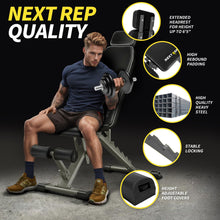 Load image into Gallery viewer, Adjustable Weight Bench,1000 LB Fast Folding Workout Bench for Home Gym Strength Training, Incline Decline Flat Utility Bench Press for Full Body Workout, Upright Storage Yellow Exercise Bench (Grey)