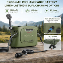 Load image into Gallery viewer, Propane Water Heater with Pump, 20,500 BTU Instant Hot Shower 3L/min, 150Min 5200mAh Battery, High-Altitude Adapter, 40L Water Bag, 12V/Type-C PD Charging, Portable for Camping, Off-Grid & RV
