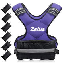 Load image into Gallery viewer, ZELUS Weighted Vest for Men and Women, 11-20lb, Violet