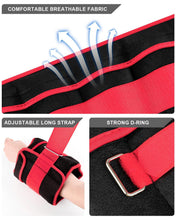 Load image into Gallery viewer, Adjustable Ankle Weights 1-5 LBS Pair with Removable Weight for Jogging, Gymnastics-Red