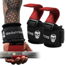 Load image into Gallery viewer, Gymreapers Weight Lifting Hooks (Pair) (Red)