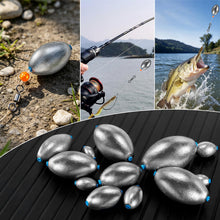 Load image into Gallery viewer, Alwonder Egg Sinkers Fishing Weights, Oval Lead Fishing Weights Sinkers Bass Fishing Casting Egg Sinker Saltwater Freshwater Weight Terminal Tackle 8oz - 5pcs