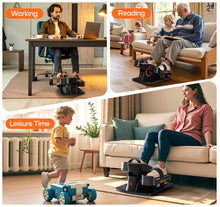 Load image into Gallery viewer, Under Desk Elliptical Machine, Upgraded 6 Adjustable Resistance &15 Speeds Electric Elliptical Leg Exerciser while Sitting for Seniors with Forward & Reverse Direction, Touch Screen and Remote Control