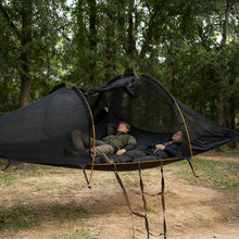 Load image into Gallery viewer, Night Cat Triangle Hammocks 2-Persons: Lay Flat 3 Point Hammock Tent with Bug Net Rainfly 13ft 440 LBS