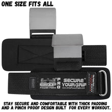 Load image into Gallery viewer, Weight Lifting Hooks Heavy Duty (Gray, Men-Wrist Size Large)