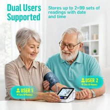 Load image into Gallery viewer, RunStar Upper Arm Blood Pressure Monitor with Wide Range Cuff (8.6'' -16.5'') for Home Use -Black