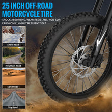 Load image into Gallery viewer, Electric Dirt Bike for Adults 2000W Electric Bike with 1747Wh(48V 18.2AH*2) Removable Batteries 37MPH/85Mile Range (Black1)