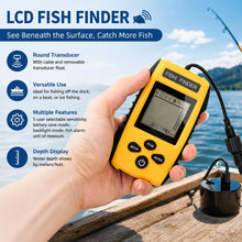 Load image into Gallery viewer, Portable Fish Finder, Handheld Depth Finder with Sonar Transducer